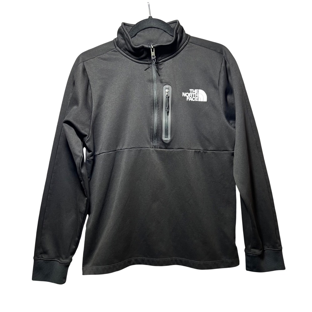 The North Face Pioneer Peak Black 1/4 Zip Sweatshirt Pullover Fleece Jacket S